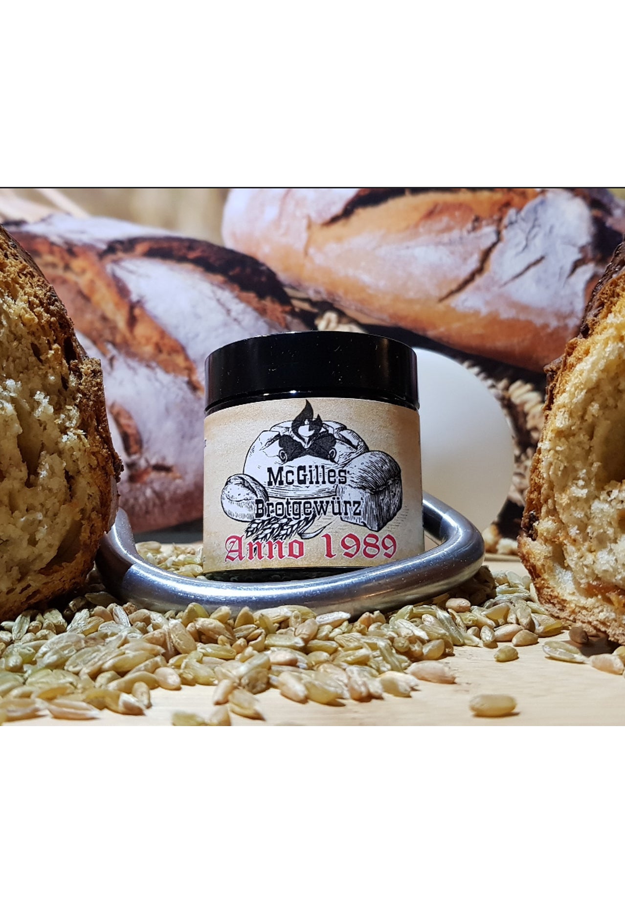 McGilles Brotgewürz Anno 1989 Schönheitsfehler Etikett