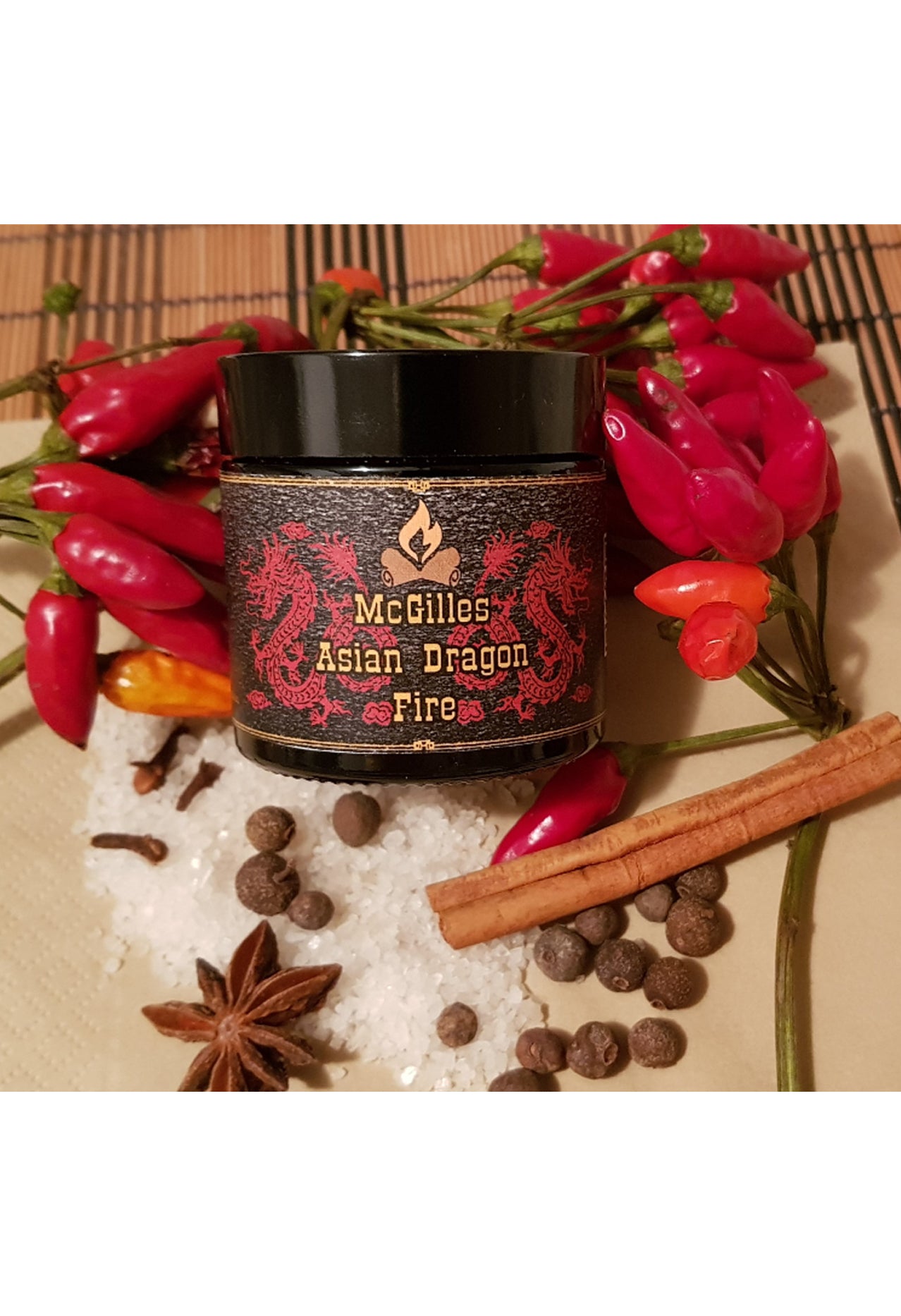 McGilles Asian Dragon Fire Schönheitsfehler Etikett