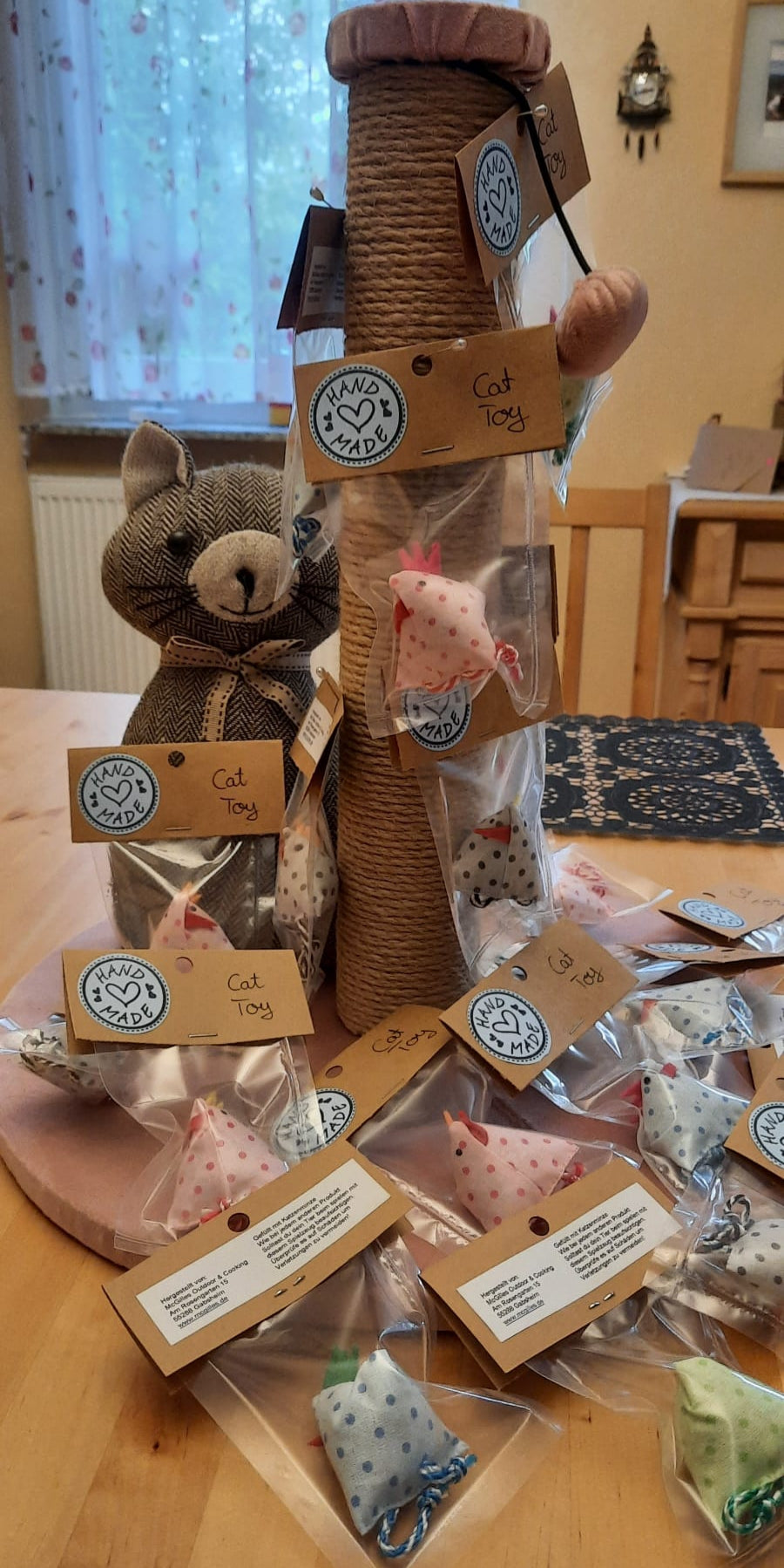 Katzenspielzeug - Hühnchen mit Katzenminze